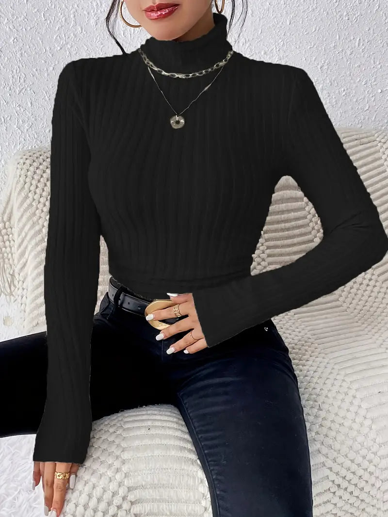 Kinley - Pull à col roulé tricoté pour femme