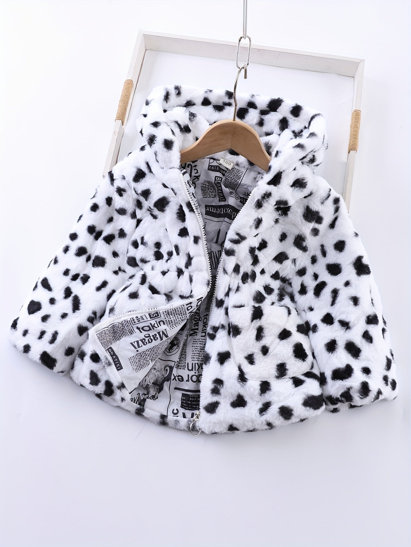 Fiona - Veste à capuche en polaire à imprimé léopard pour filles