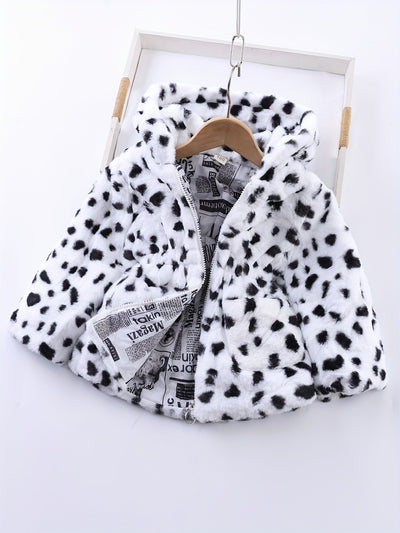 Fiona - Veste à capuche en polaire à imprimé léopard pour filles