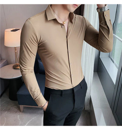 Albert - Chemise sans couture à haute élasticité pour hommes
