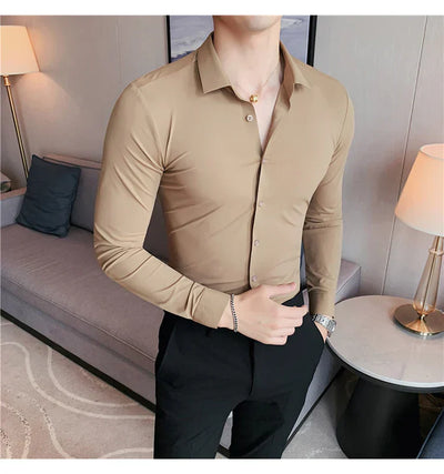 Albert - Chemise sans couture à haute élasticité pour hommes