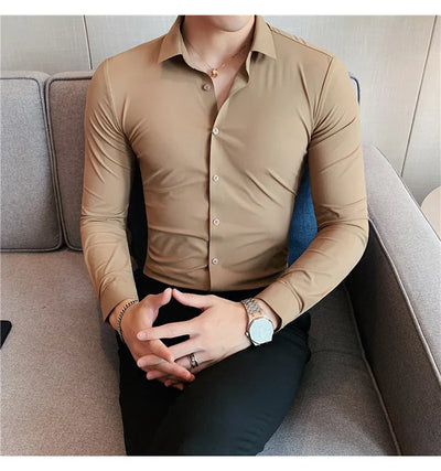 Albert - Chemise sans couture à haute élasticité pour hommes