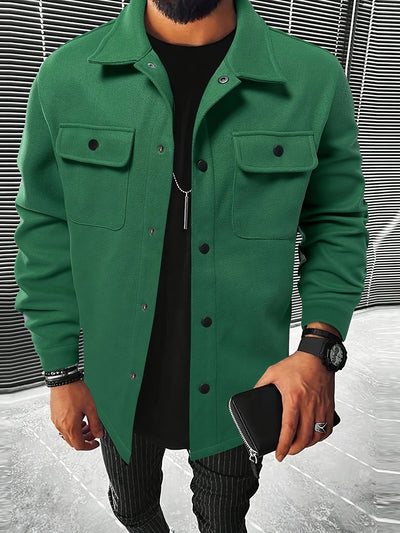 Veste Décontractée avec Poche à Rabat pour Hommes