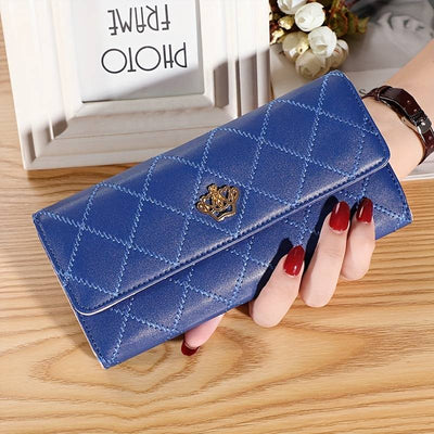 Portefeuille à trois volets à motif Argyle - Classique et élégant