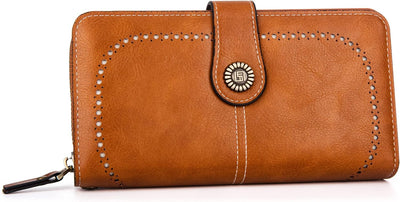 Portefeuille bracelet en cuir - Grande capacité de stockage