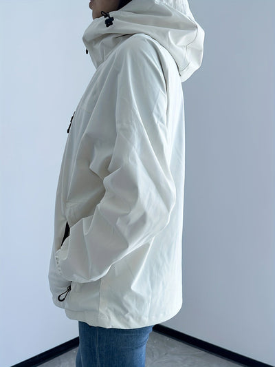 Kennedi - Veste de pluie à capuche avec poches pour femme