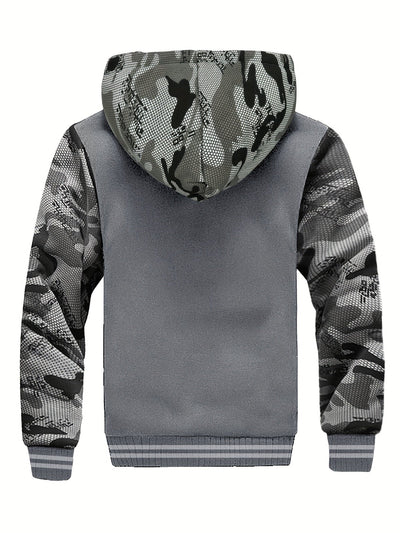 Veste Polaire Chaude à Capuche Décontractée pour Hommes