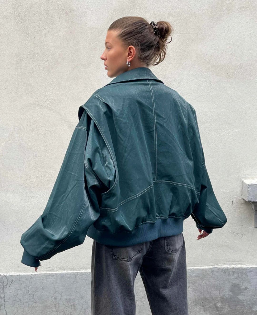 Veste Femme Oversized Noire Style Bomber Résistante au Froid