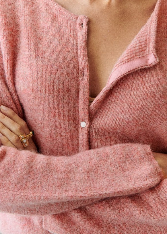 Norah- Cardigan en chint super doux avec boutons
