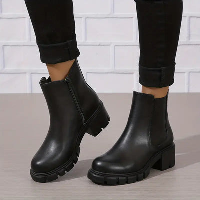 Hadassah - Bottes Chelsea confortables et épaisses pour femmes