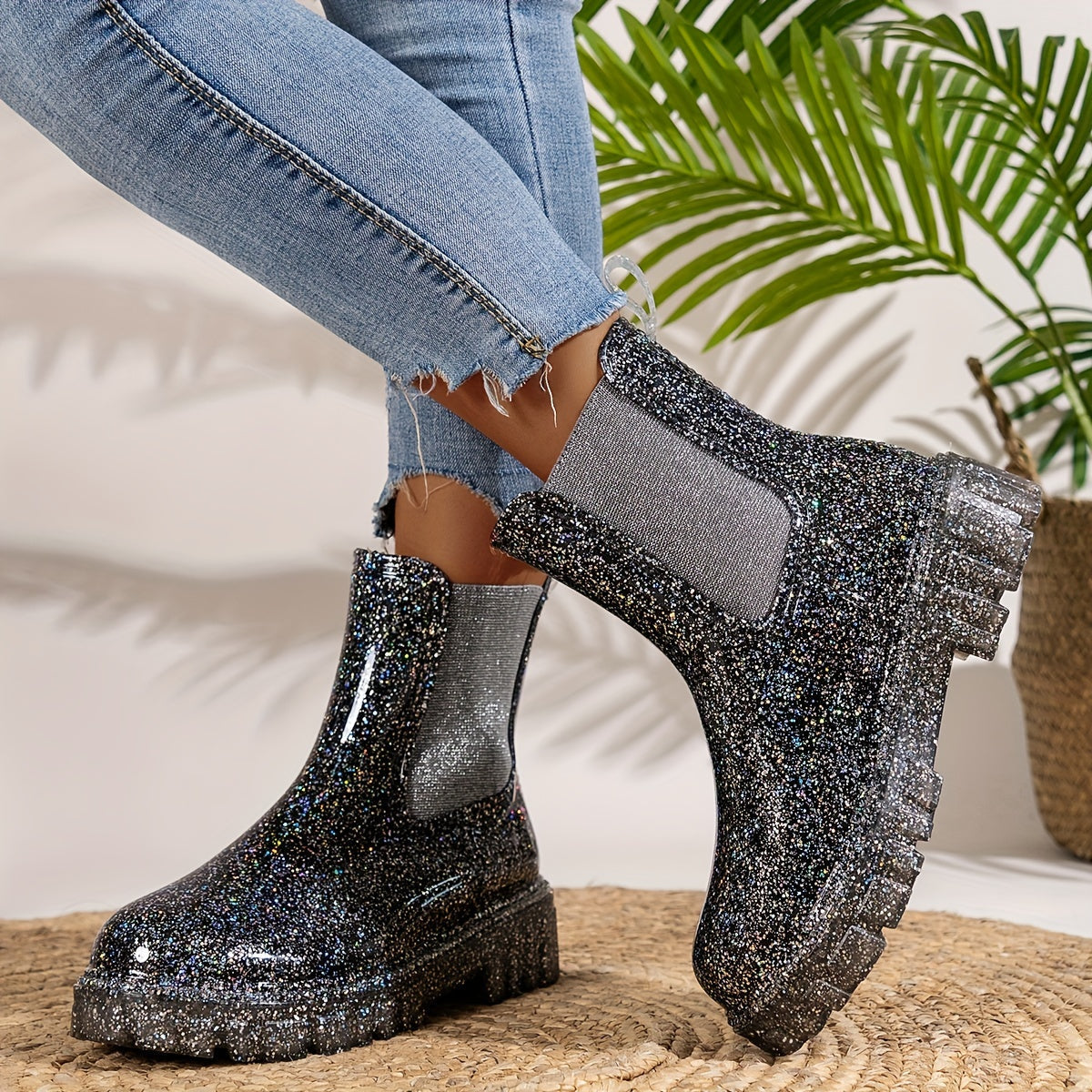 Aylin - Bottes de pluie à talons hauts