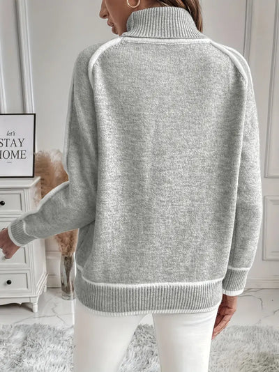 Ainsley - Pull à col roulé tricoté pour femme