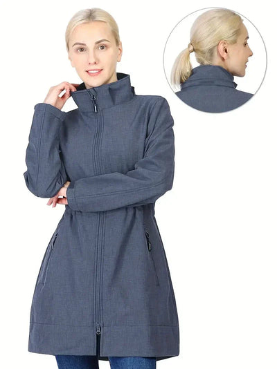 Lennox - Manteau long à capuche avec poches pour femmes