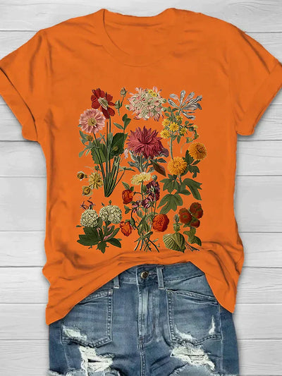 Doris - T-shirt vintage à imprimé floral pour femme