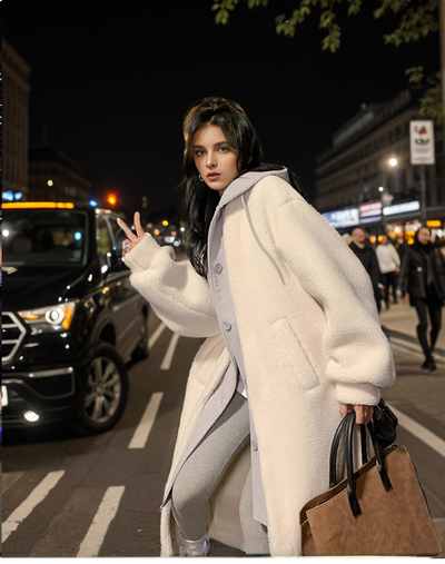 Aria - Veste pour temps froid avec capuche Sherpa