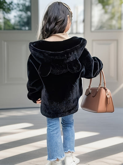 Ava - Veste doublée en polaire avec capuche et oreilles pour filles