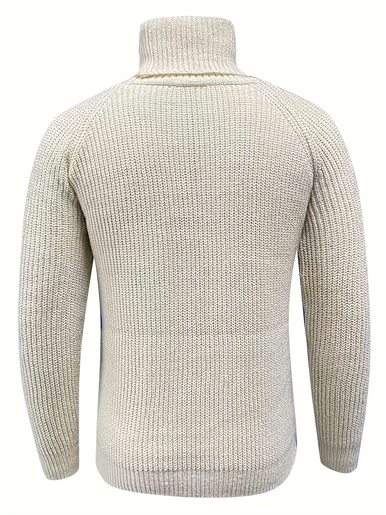 Allen - Pull à col roulé en laine tissée pour hommes