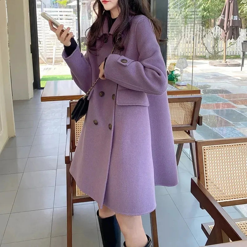 Angela - Manteau mi-long croisé pour femme