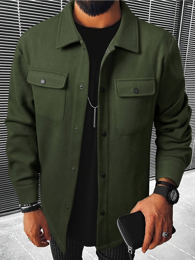 Veste Décontractée avec Poche à Rabat pour Hommes