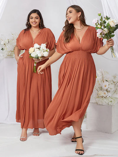 ANETTE | Robe longue à col en V