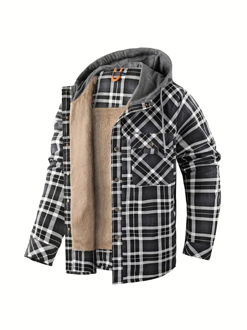 Orobong | Manteau Fleece à Carreaux pour Hommes