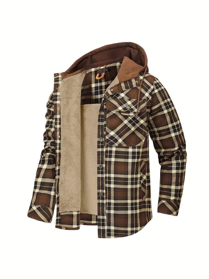 Orobong | Manteau Fleece à Carreaux pour Hommes
