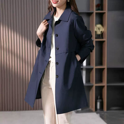 Vola | Trench-Coat de Printemps Mi-Long Ceinturé pour Femme