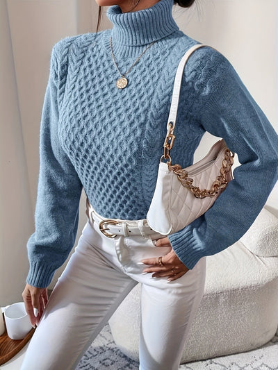 Iyla - Pull à col roulé en tricot pour femmes