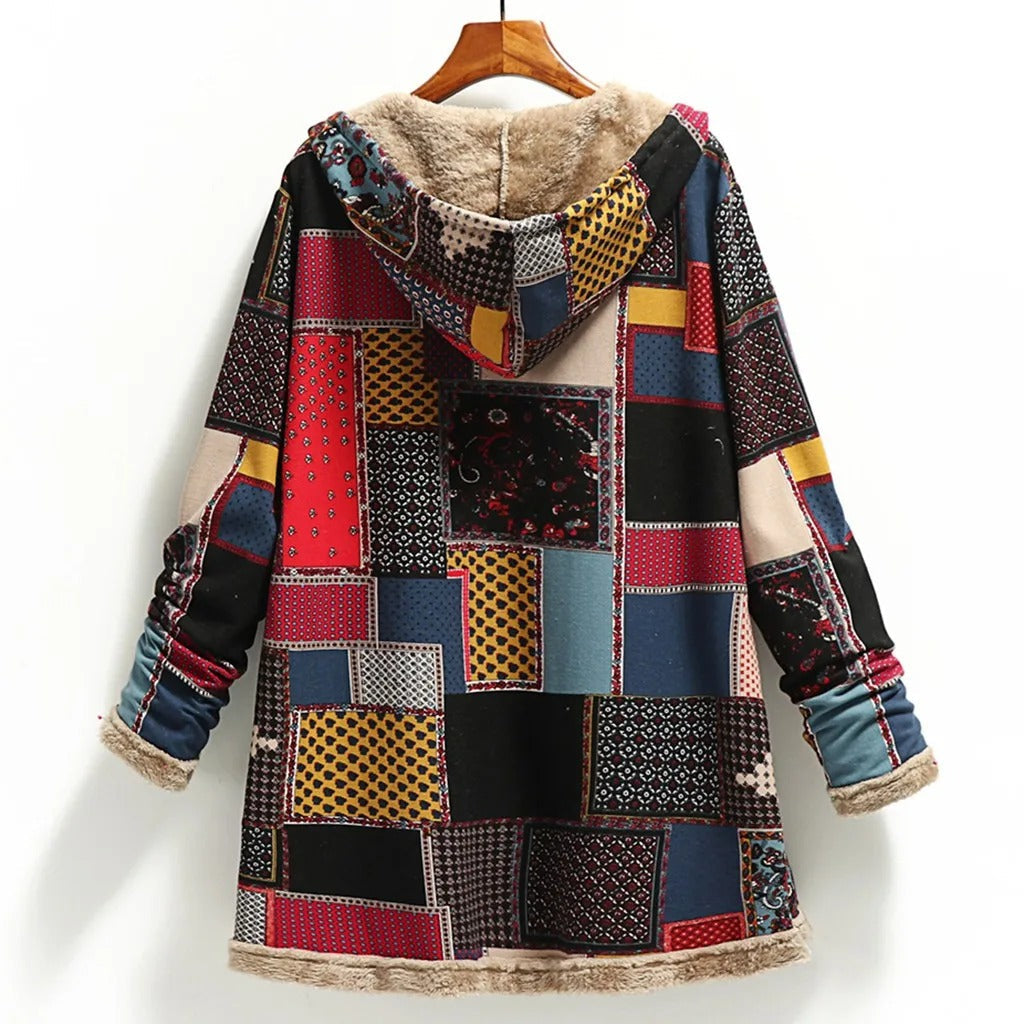 Veste longue à capuche Vintage pour femmes
