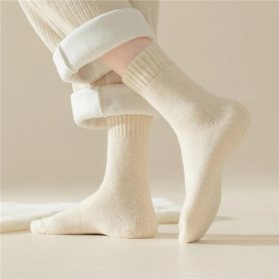 3 paires de chaussettes épaisses en laine pour femmes