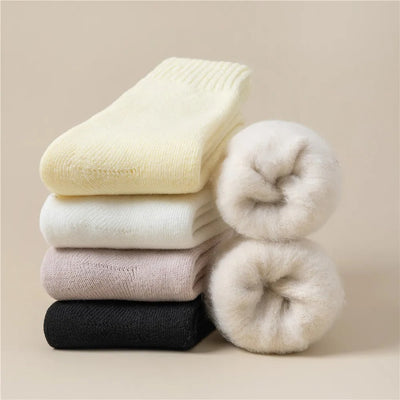 3 paires de chaussettes épaisses en laine pour femmes