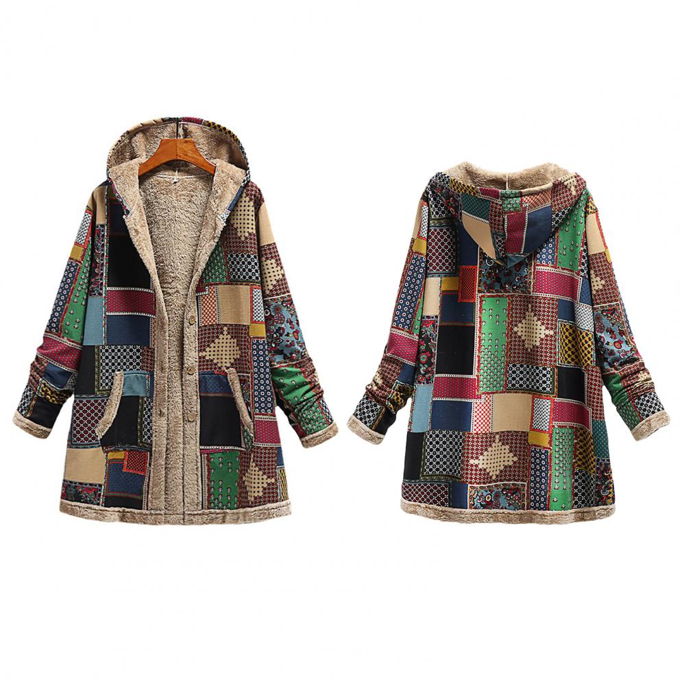 Veste longue à capuche Vintage pour femmes