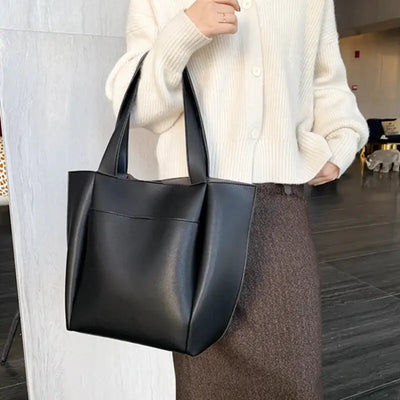 Dasha - Grand Sac à Main de Cours en Cuir Souple