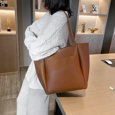 Dasha - Grand Sac à Main de Cours en Cuir Souple