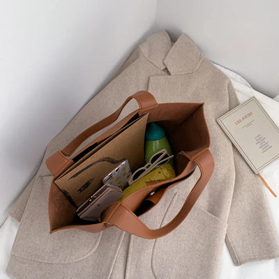 Dasha - Grand Sac à Main de Cours en Cuir Souple