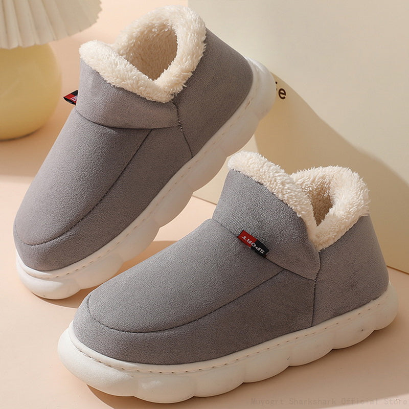 Annalise - Talon épais coton fourrure chaussons confortables femmes