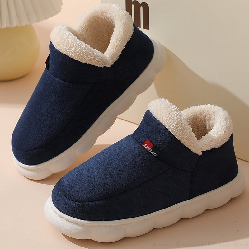 Annalise - Talon épais coton fourrure chaussons confortables femmes