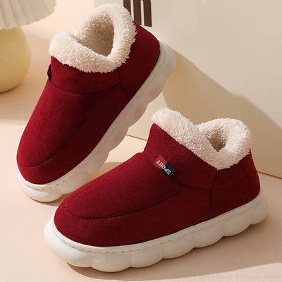 Annalise - Talon épais coton fourrure chaussons confortables femmes