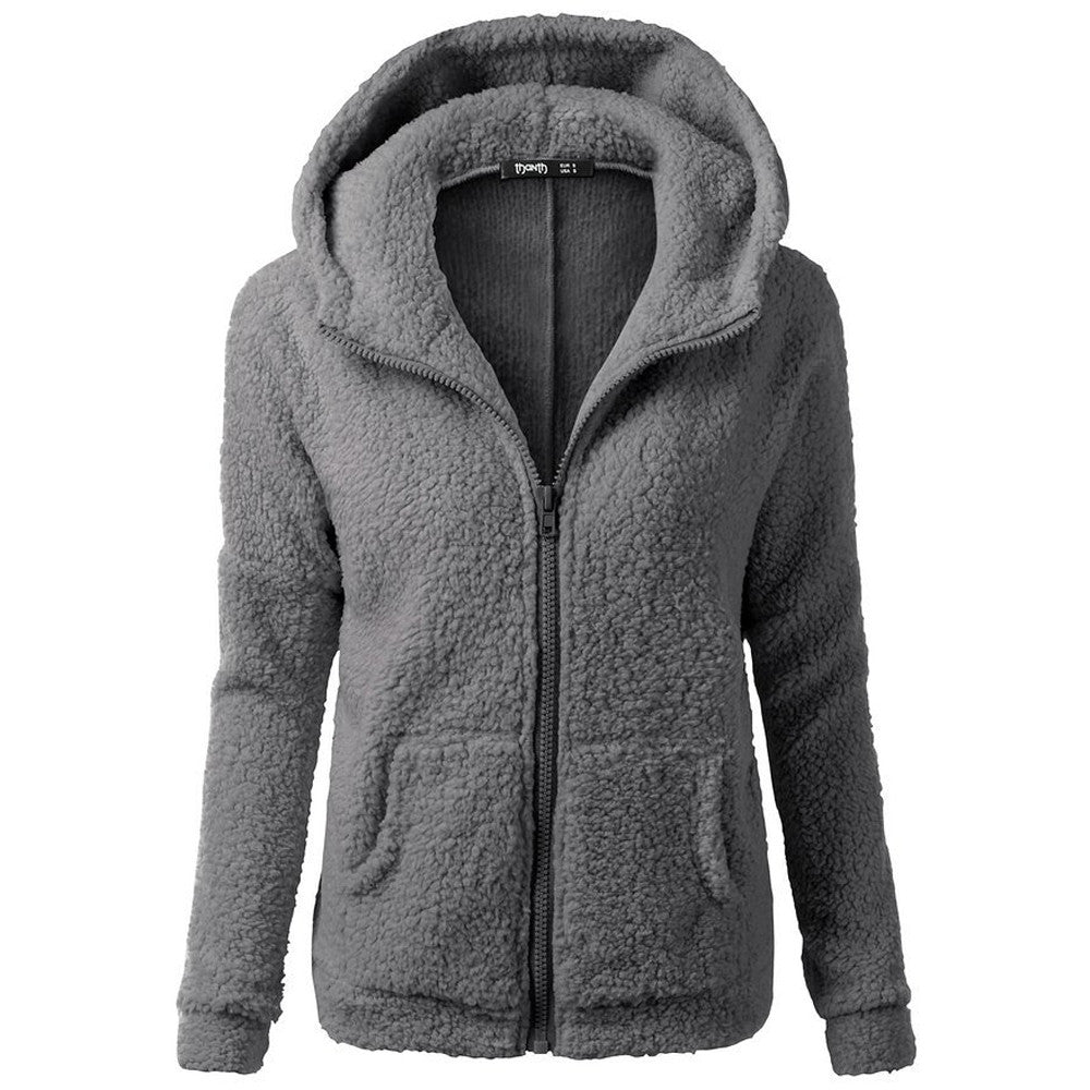 Sloan - Sweat-shirt douillet en polaire sherpa avec fermeture éclair