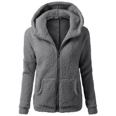 Sloan - Sweat-shirt douillet en polaire sherpa avec fermeture éclair