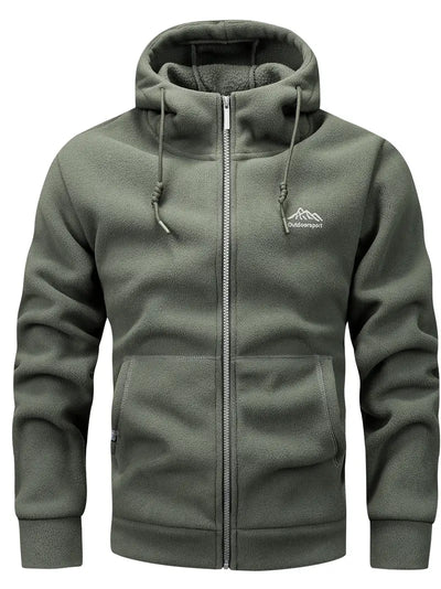 Caleb - Veste polaire chaude à capuche pour hommes