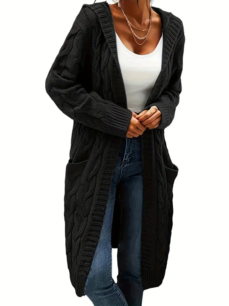 Elle - Cardigan doublé en maille torsadée