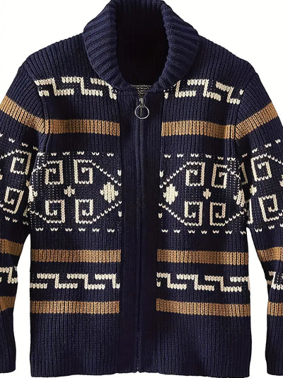 Paxton - Cardigan décontracté avec fermeture éclair pour hommes
