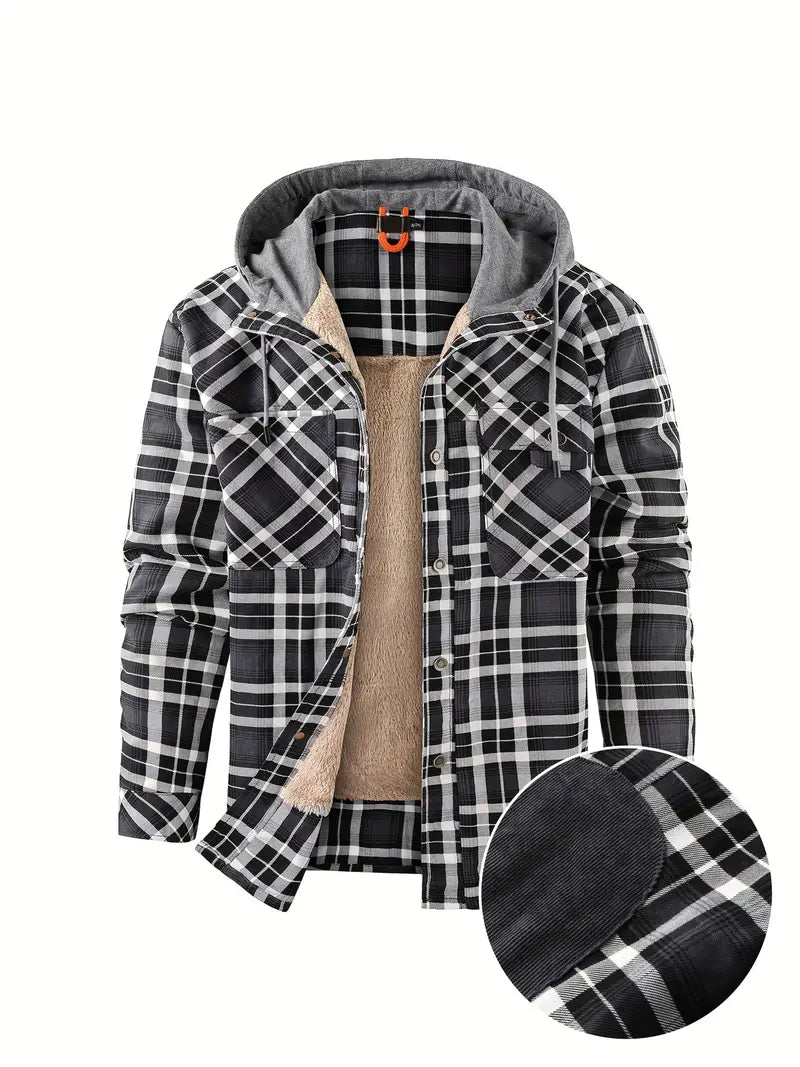 Orobong | Manteau Fleece à Carreaux pour Hommes