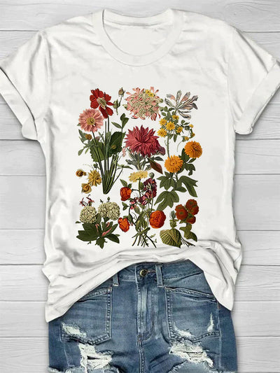 Doris - T-shirt vintage à imprimé floral pour femme