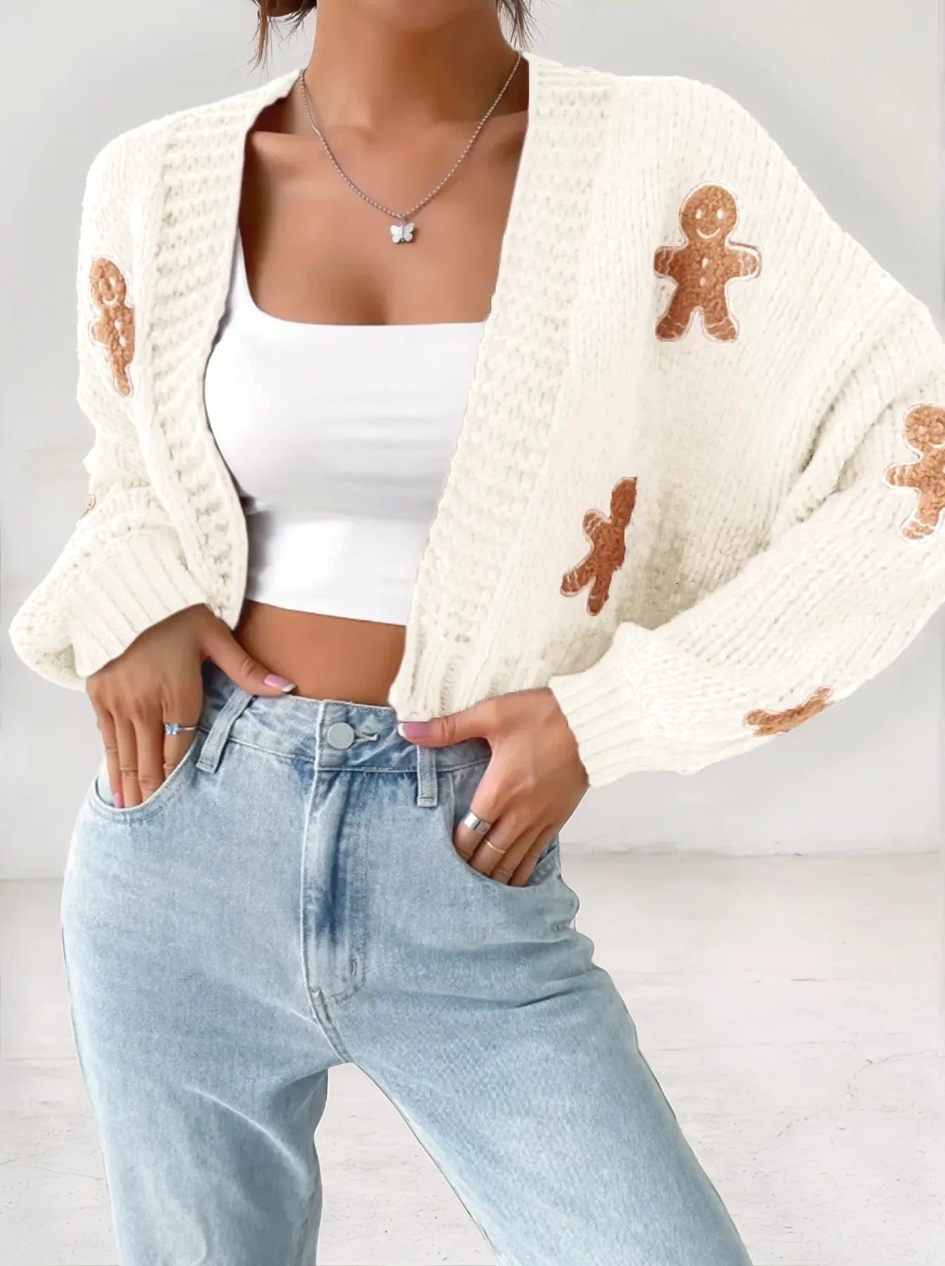 Zaira | Femmes Pull en Pain D’épice Festif