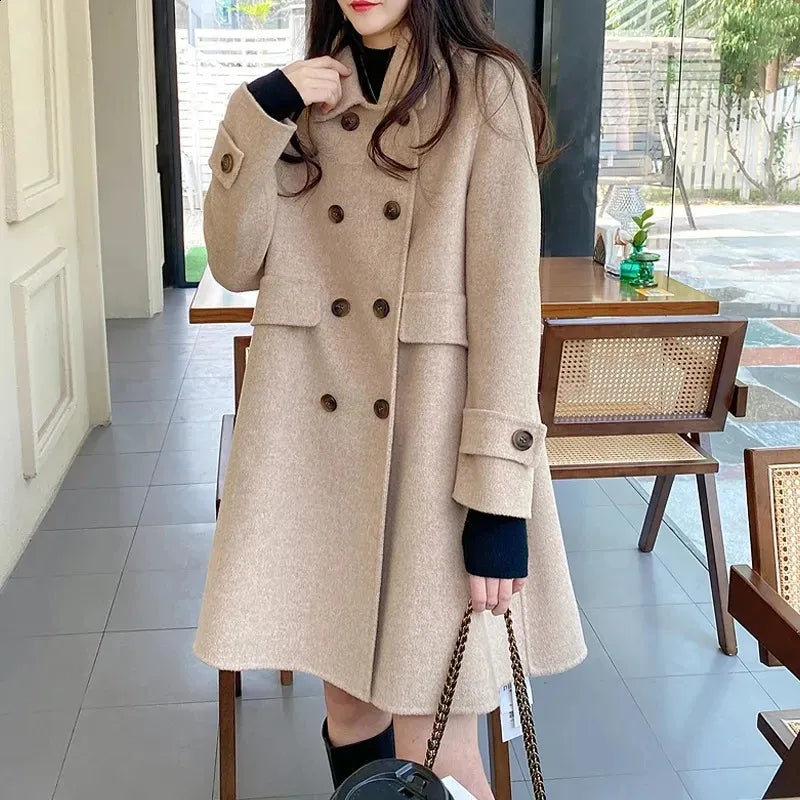 Angela - Manteau mi-long croisé pour femme