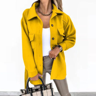 Emma - manteau d'été long, léger et coupe-vent en laine