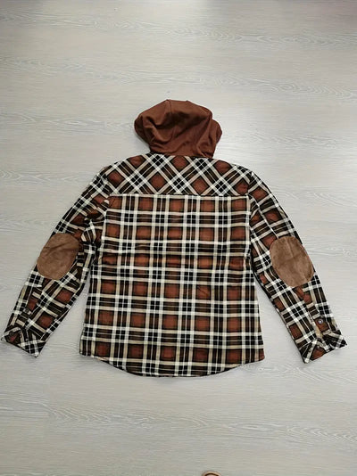 Orobong | Manteau Fleece à Carreaux pour Hommes