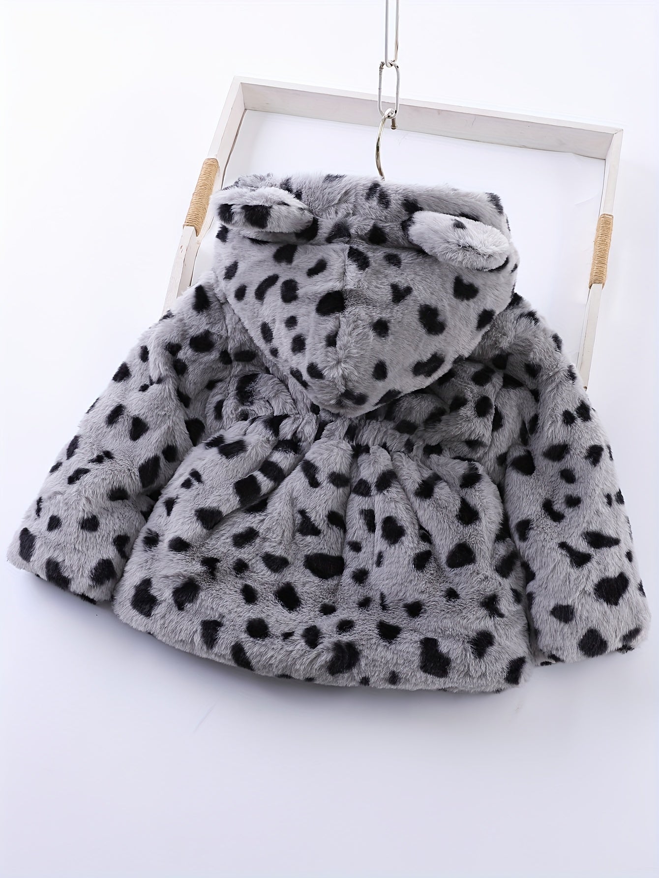 Fiona - Veste à capuche en polaire à imprimé léopard pour filles
